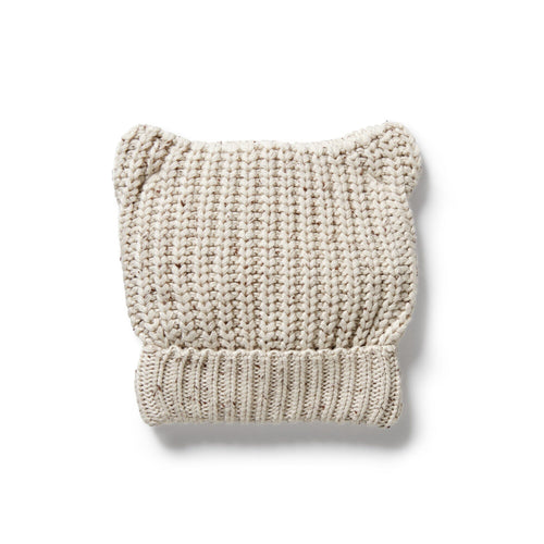 Wilson & Frenchy - Organic Knitted Bear Hat | Cookie and Cream