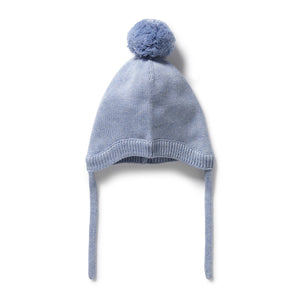 Wilson & Frenchy - Organic Knitted Bonnet | Blue Speckle