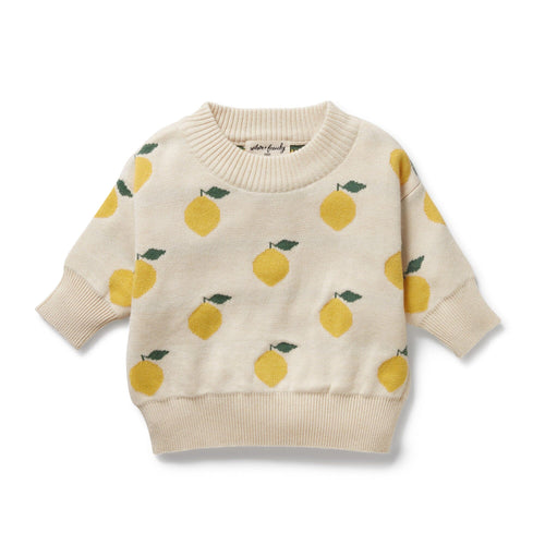 Wilson & Frenchy - Organic Knitted Jacquard Jumper | Lemony