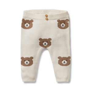 Wilson & Frenchy - Organic Knitted Jacquard Legging | Beary Cute