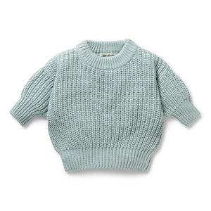 Wilson & Frenchy - Organic Knitted Jumper | Duck Egg