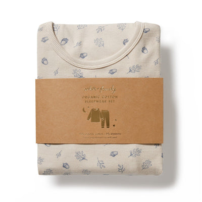 Wilson & Frenchy Organic Long Sleeved Pyjamas - Falling Oak Long Sleeve Pyjamas Wilson & Frenchy 