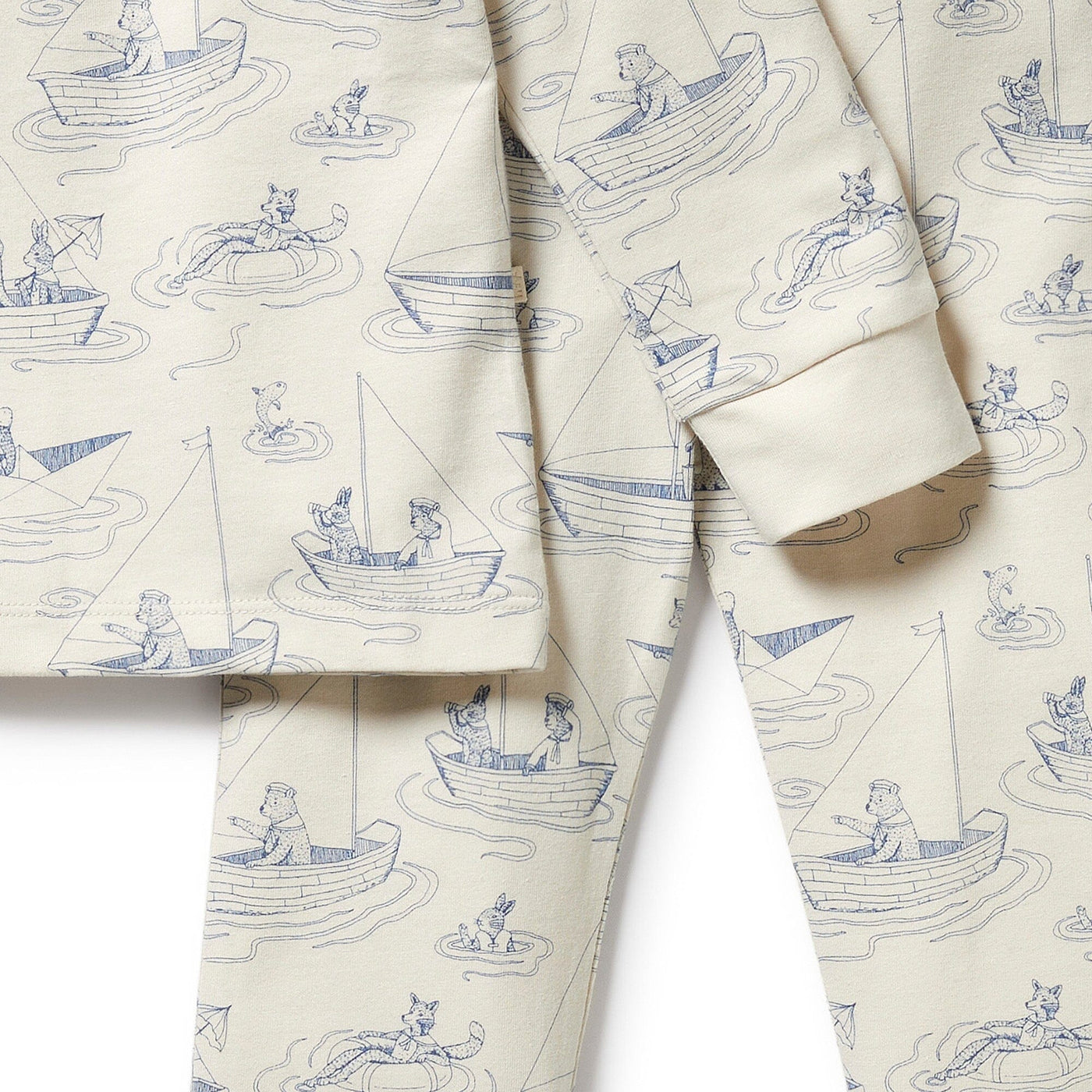 Wilson & Frenchy Organic Long Sleeved Pyjamas - Sail Away Long Sleeve Pyjamas Wilson & Frenchy 