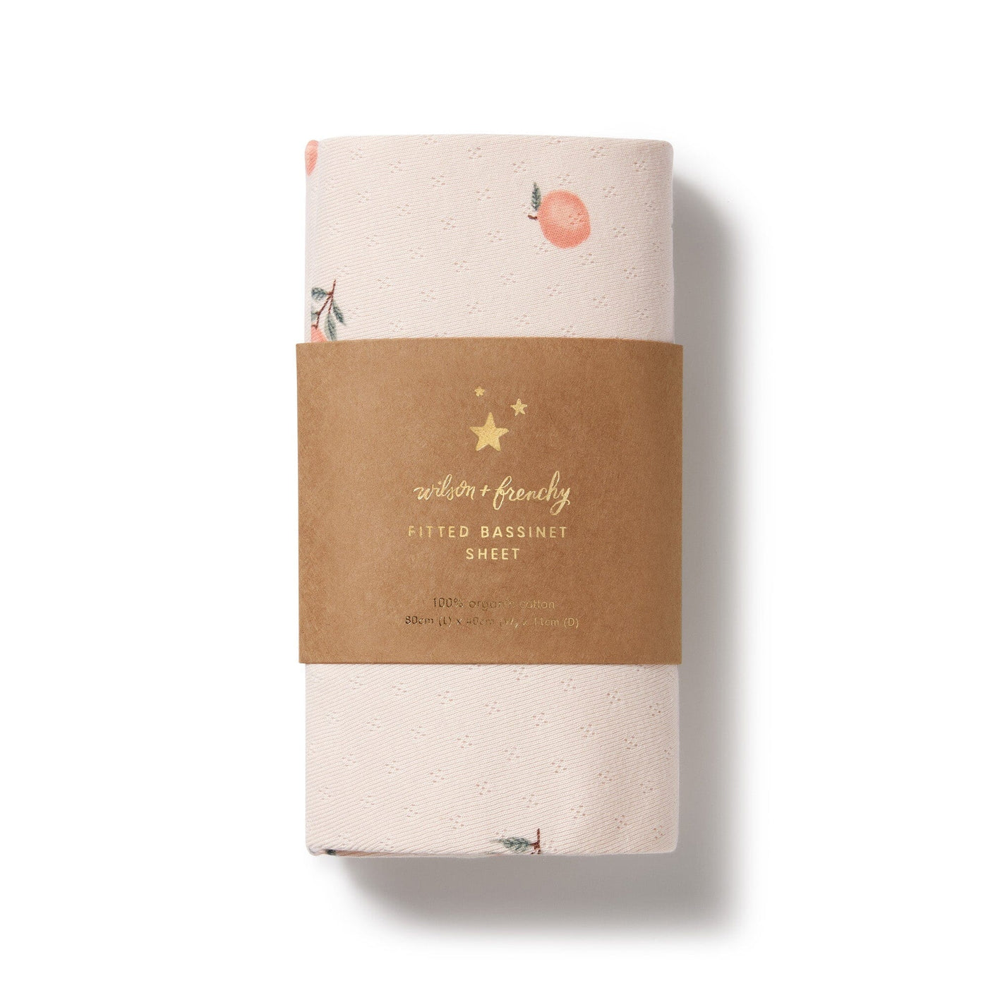 Wilson & Frenchy - Organic Pointelle Bassinet Sheet Peaches Bassinet Sheet Wilson & Frenchy 