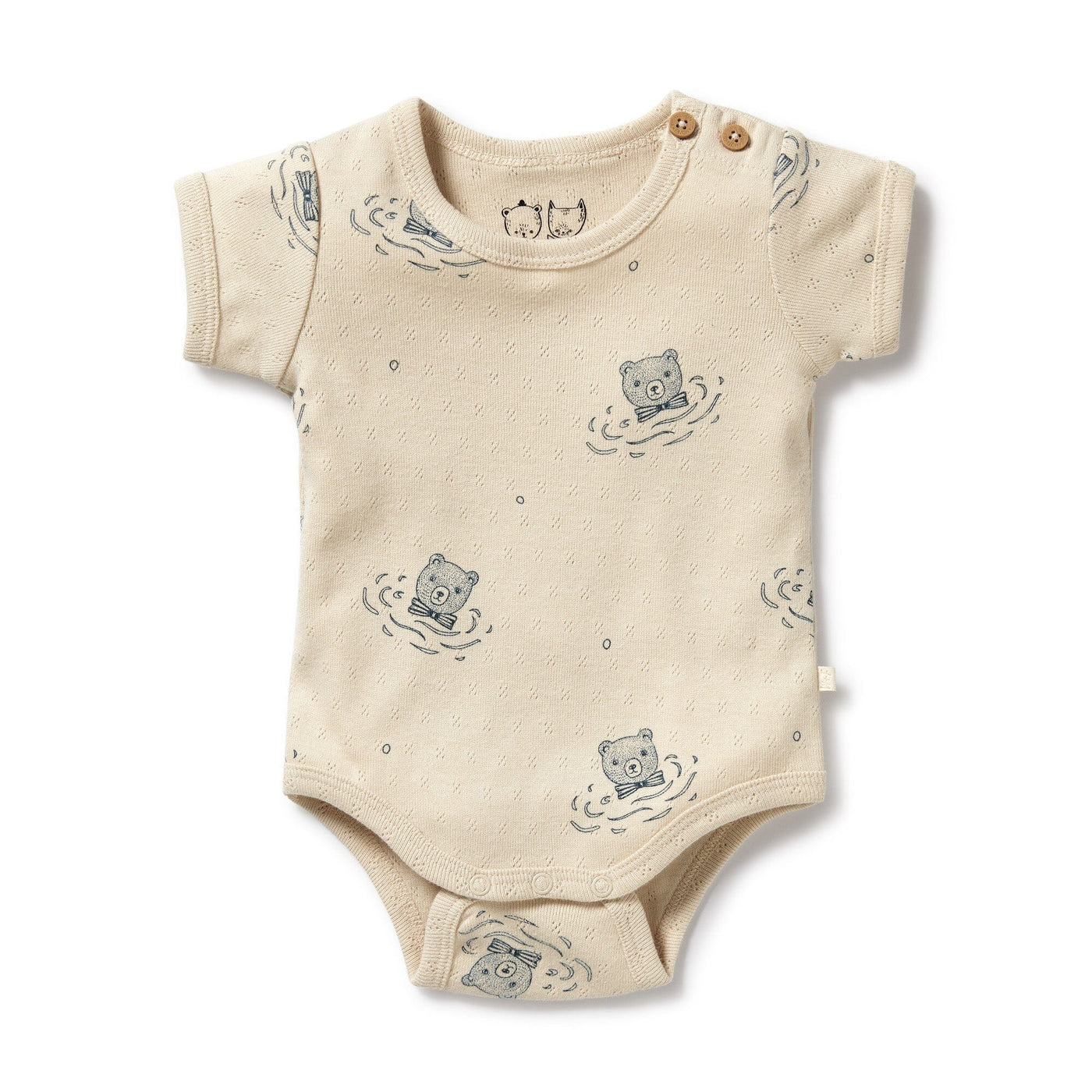 Wilson & Frenchy - Organic Pointelle Bodysuit Little Bear Bodysuit Wilson & Frenchy 