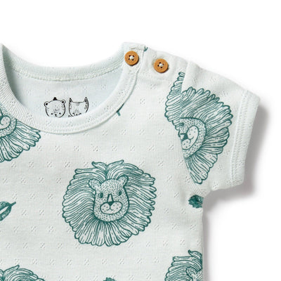 Wilson & Frenchy - Organic Pointelle Bodysuit Little Lion Bodysuit Wilson & Frenchy 