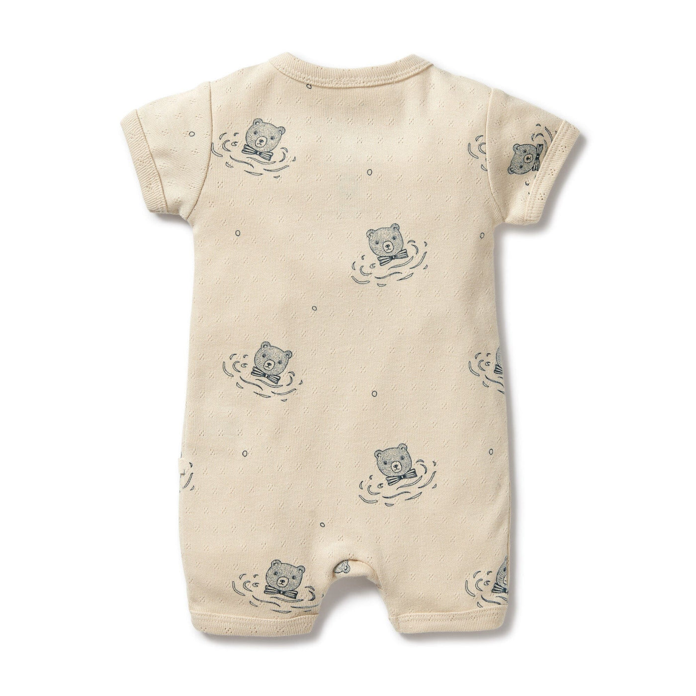 Wilson & Frenchy - Organic Pointelle Boyleg Zipsuit Little Bear Zipsuit Wilson & Frenchy 