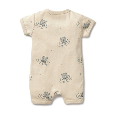 Wilson & Frenchy - Organic Pointelle Boyleg Zipsuit Little Bear Zipsuit Wilson & Frenchy 