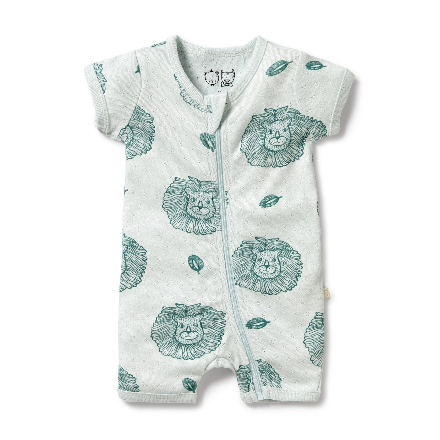 Wilson & Frenchy - Organic Pointelle Boyleg Zipsuit Little Lion Zipsuit Wilson & Frenchy 