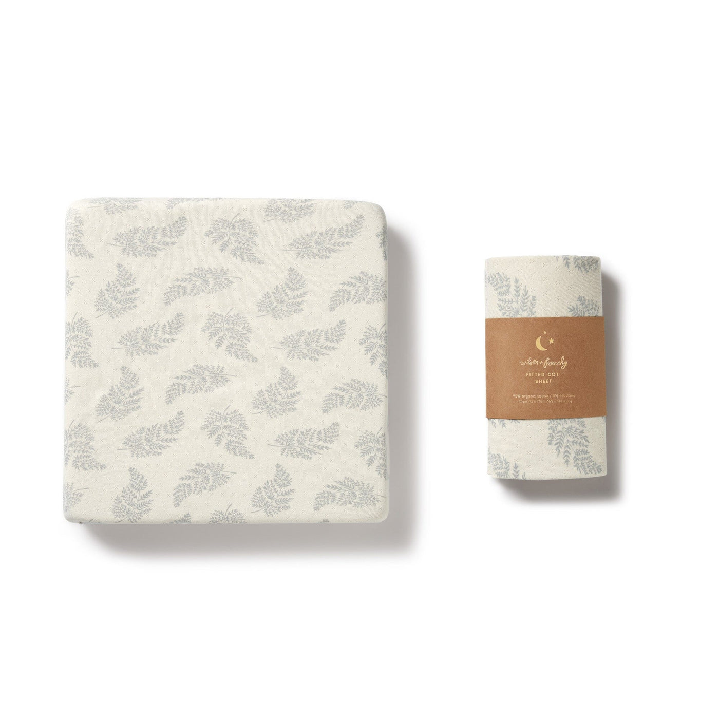 Wilson & Frenchy - Organic Pointelle Cot Sheet Forever Ferns Cot Sheet Wilson & Frenchy 