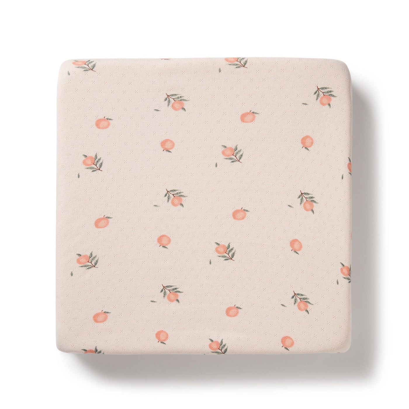 Wilson & Frenchy - Organic Pointelle Cot Sheet Peaches Cot Sheet Wilson & Frenchy 