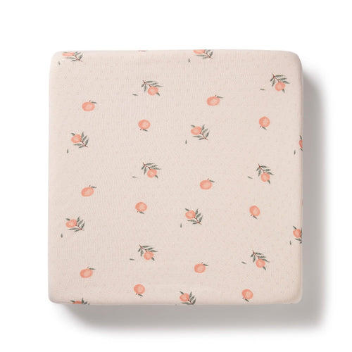 Wilson & Frenchy - Organic Pointelle Cot Sheet Peaches