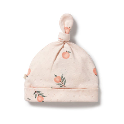 Wilson & Frenchy - Organic Pointelle Knot Hat Peaches Beanie Wilson & Frenchy 