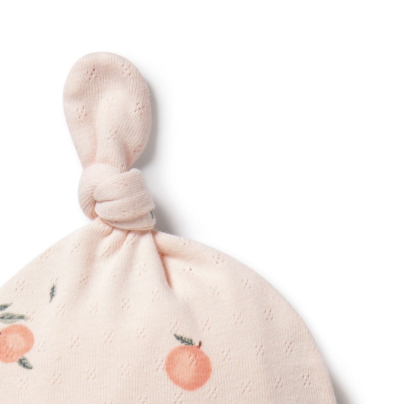 Wilson & Frenchy - Organic Pointelle Knot Hat Peaches Beanie Wilson & Frenchy 