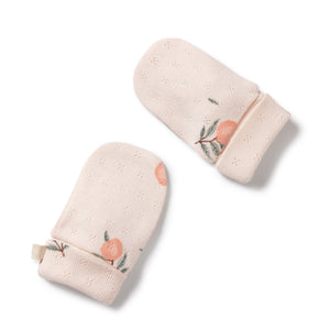 Wilson & Frenchy - Organic Pointelle Mittens Peaches