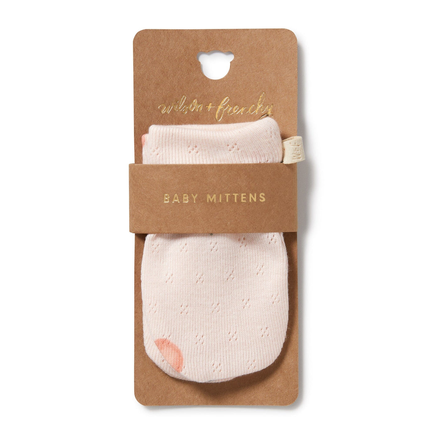 Wilson & Frenchy - Organic Pointelle Mittens Peaches Mittens Wilson & Frenchy 