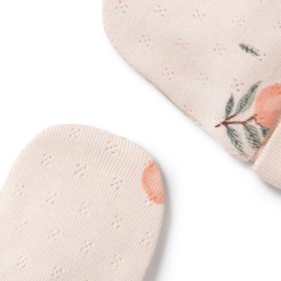 Wilson & Frenchy - Organic Pointelle Mittens Peaches Mittens Wilson & Frenchy 