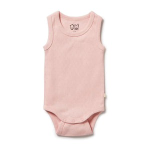 Wilson & Frenchy - Organic Pointelle Singlet Bodysuit Cantaloupe