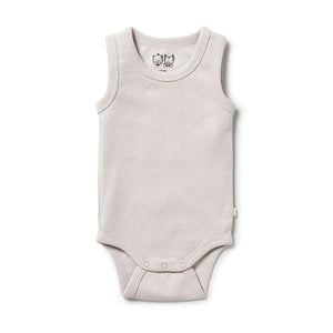 Wilson & Frenchy - Organic Pointelle Singlet Bodysuit Clay