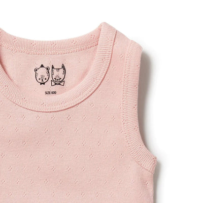 Wilson & Frenchy Organic Pointelle Singlet - Cantaloupe Singlet Wilson & Frenchy 