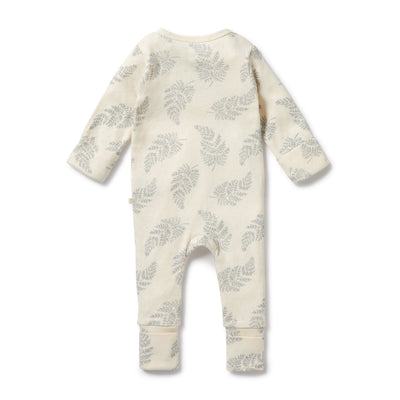 Wilson & Frenchy - Organic Pointelle Zipsuit with Feet Forever Ferns Zipsuit Wilson & Frenchy 