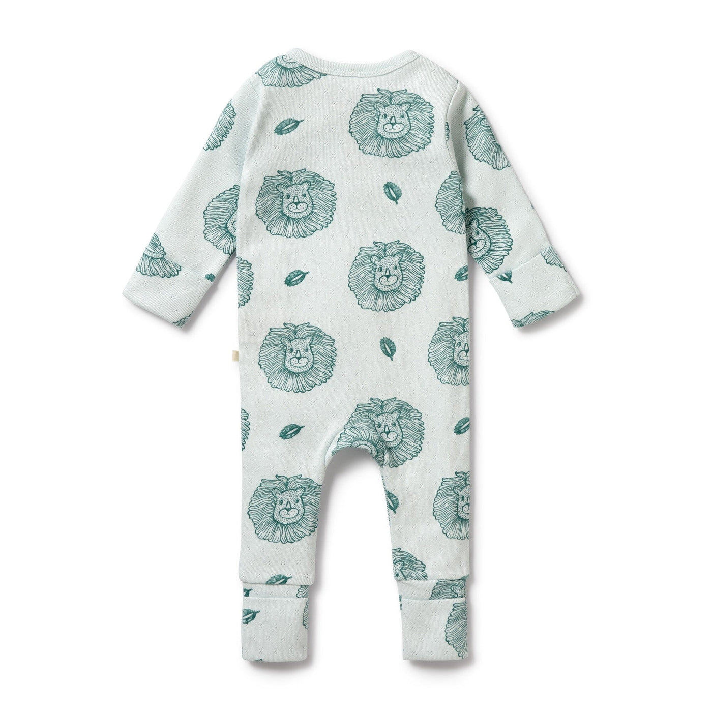 Wilson & Frenchy - Organic Pointelle Zipsuit with Feet Little Lion Zipsuit Wilson & Frenchy 