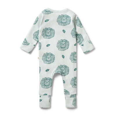 Wilson & Frenchy - Organic Pointelle Zipsuit with Feet Little Lion Zipsuit Wilson & Frenchy 