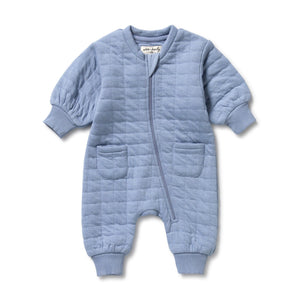 Wilson & Frenchy - Organic Quilted Growsuit | Skye Blue