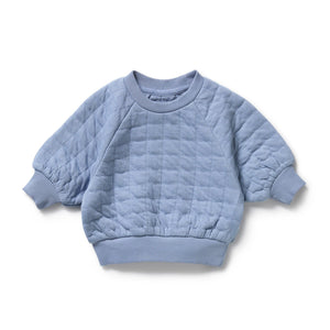 Wilson & Frenchy - Organic Quilted Sweat | Skye Blue