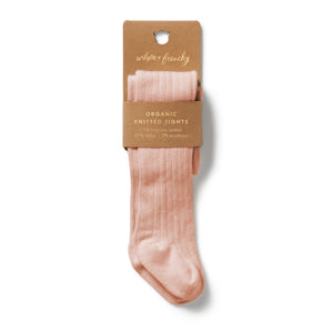 Wilson & Frenchy - Organic Ribbed Tights | Pink