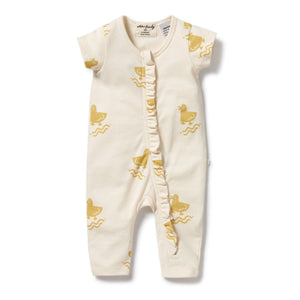 Wilson & Frenchy - Organic Ruffle Zipsuit Quack Quack