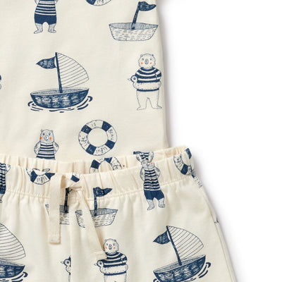 Wilson & Frenchy - Organic Short Sleeved Pyjamas Nautical Bear Short Sleeve Pyjamas Wilson & Frenchy 