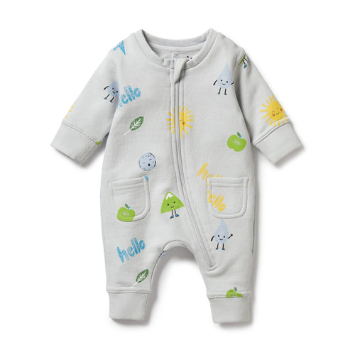 Wilson & Frenchy Organic Terry Growsuit - Bluebell