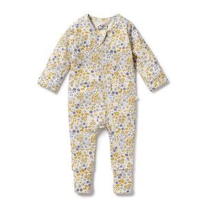 Wilson & Frenchy - Organic Zipsuit with Feet Little Meadow