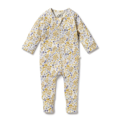 Wilson & Frenchy - Organic Zipsuit with Feet Little Meadow Zipsuit Wilson & Frenchy 