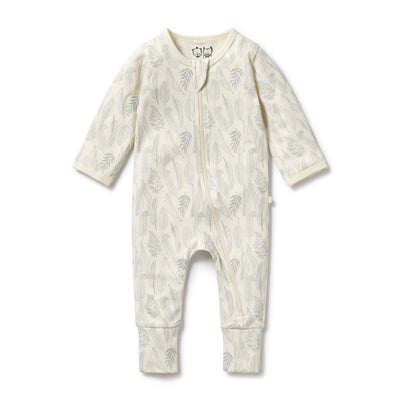 Wilson & Frenchy - Organic Zipsuit with Feet New Leaf Zipsuit Wilson & Frenchy 