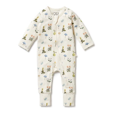 Wilson & Frenchy Organic Zipsuit with Feet - Petit Garden Zipsuit Wilson & Frenchy 