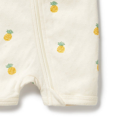Wilson & Frenchy - Piney Pals Organic Pointelle Boyleg Zipsuit Zipsuit Wilson & Frenchy 