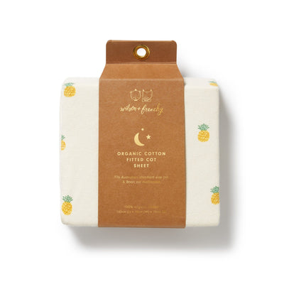 Wilson & Frenchy - Piney Pals Organic Pointelle Cot Sheet Cot Sheet Wilson & Frenchy 