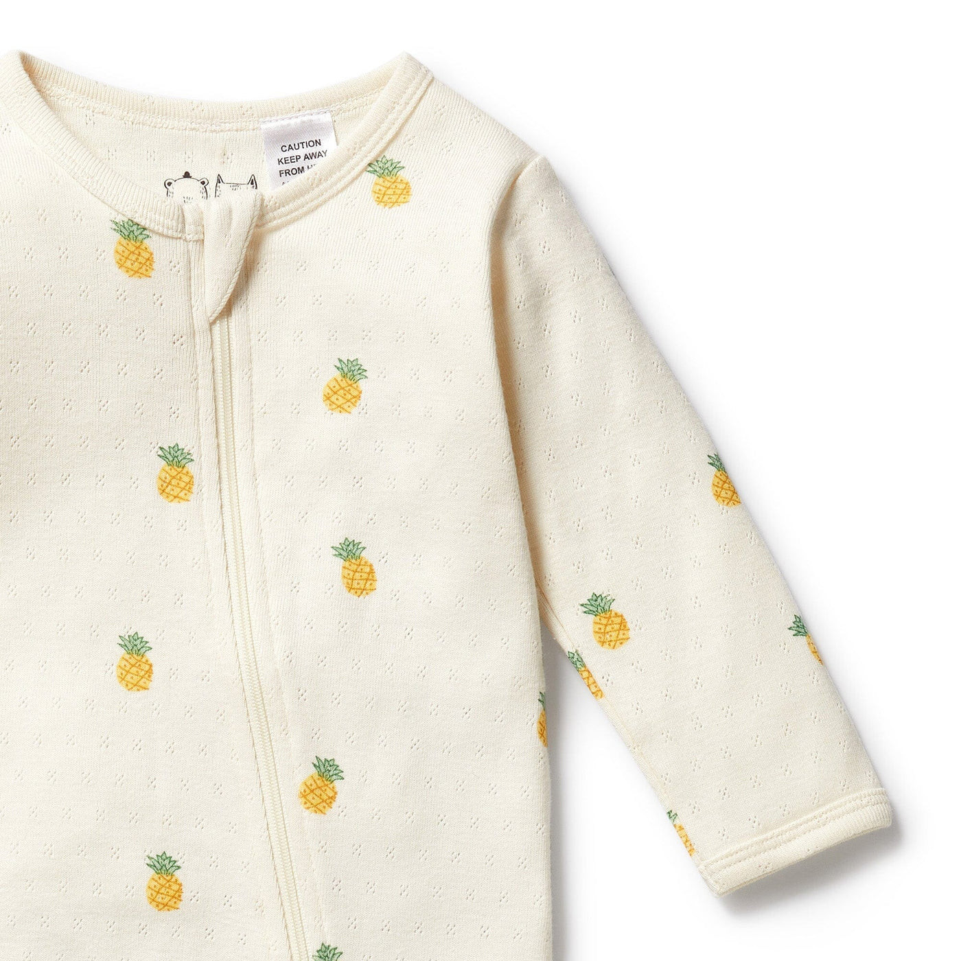 Wilson & Frenchy - Piney Pals Organic Pointelle Zipsuit with Feet Zipsuit Wilson & Frenchy 