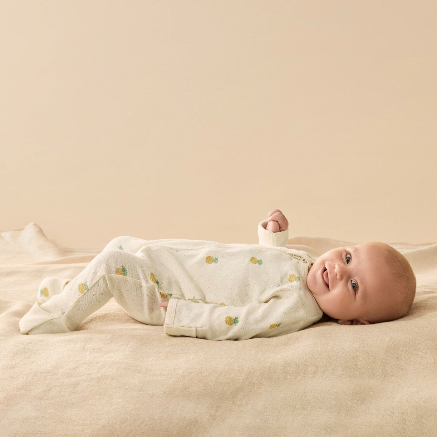 Wilson & Frenchy - Piney Pals Organic Pointelle Zipsuit with Feet Zipsuit Wilson & Frenchy 