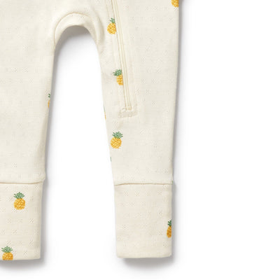 Wilson & Frenchy - Piney Pals Organic Pointelle Zipsuit with Feet Zipsuit Wilson & Frenchy 