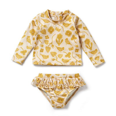 Wilson & Frenchy - Rashie Swim Set Goldie Floral Two-Piece Swimsuit Wilson & Frenchy 