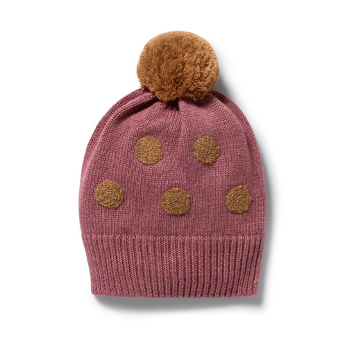 Wilson & Frenchy - Rhubarb Organic Knitted Bauble Hat