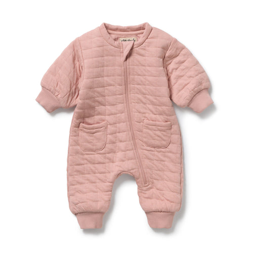 Wilson & Frenchy - Rose Organic Quilted Growsuit