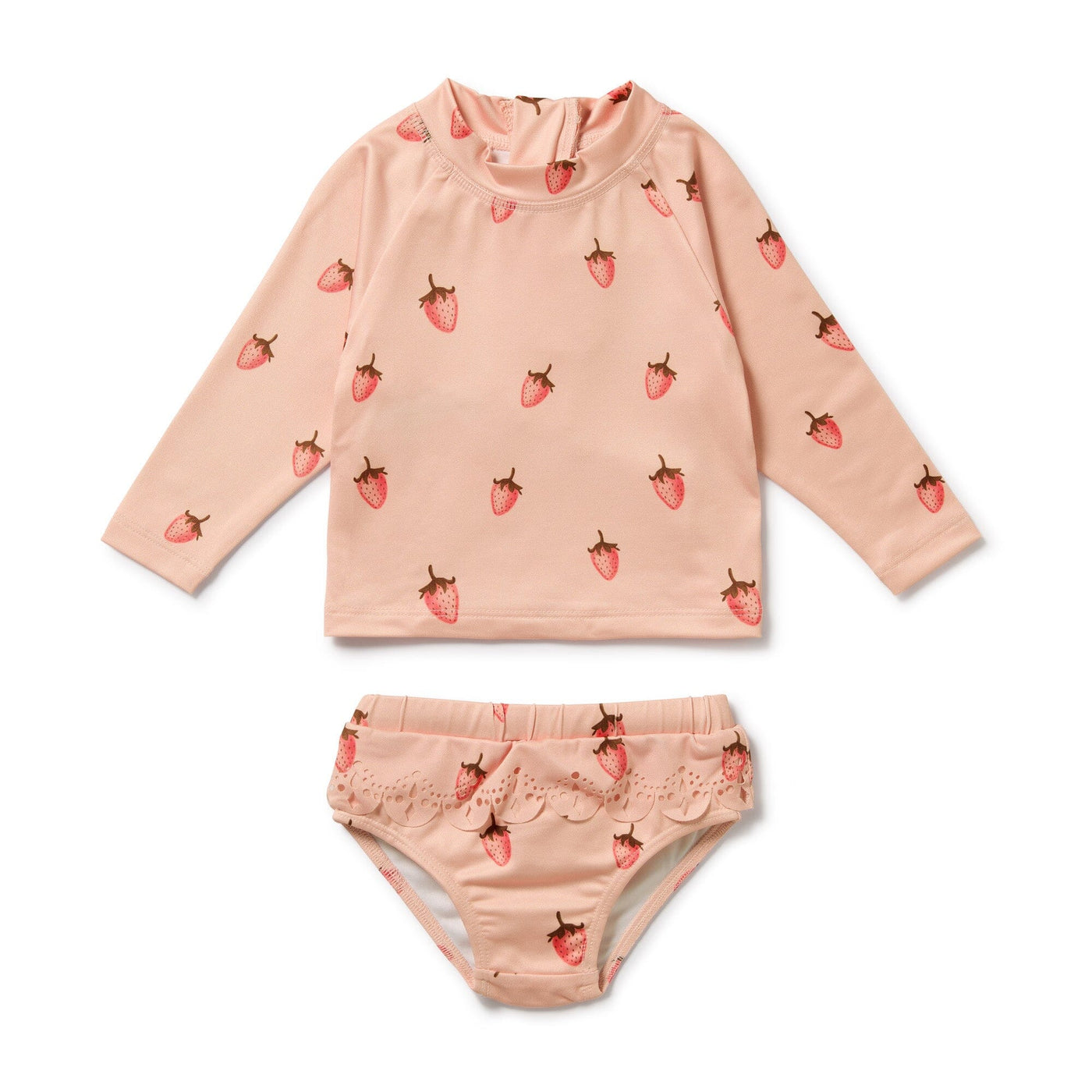 Wilson & Frenchy - Strawberry Kisses Cutwork Rashie Swimset Two-Piece Swimsuit Wilson & Frenchy 