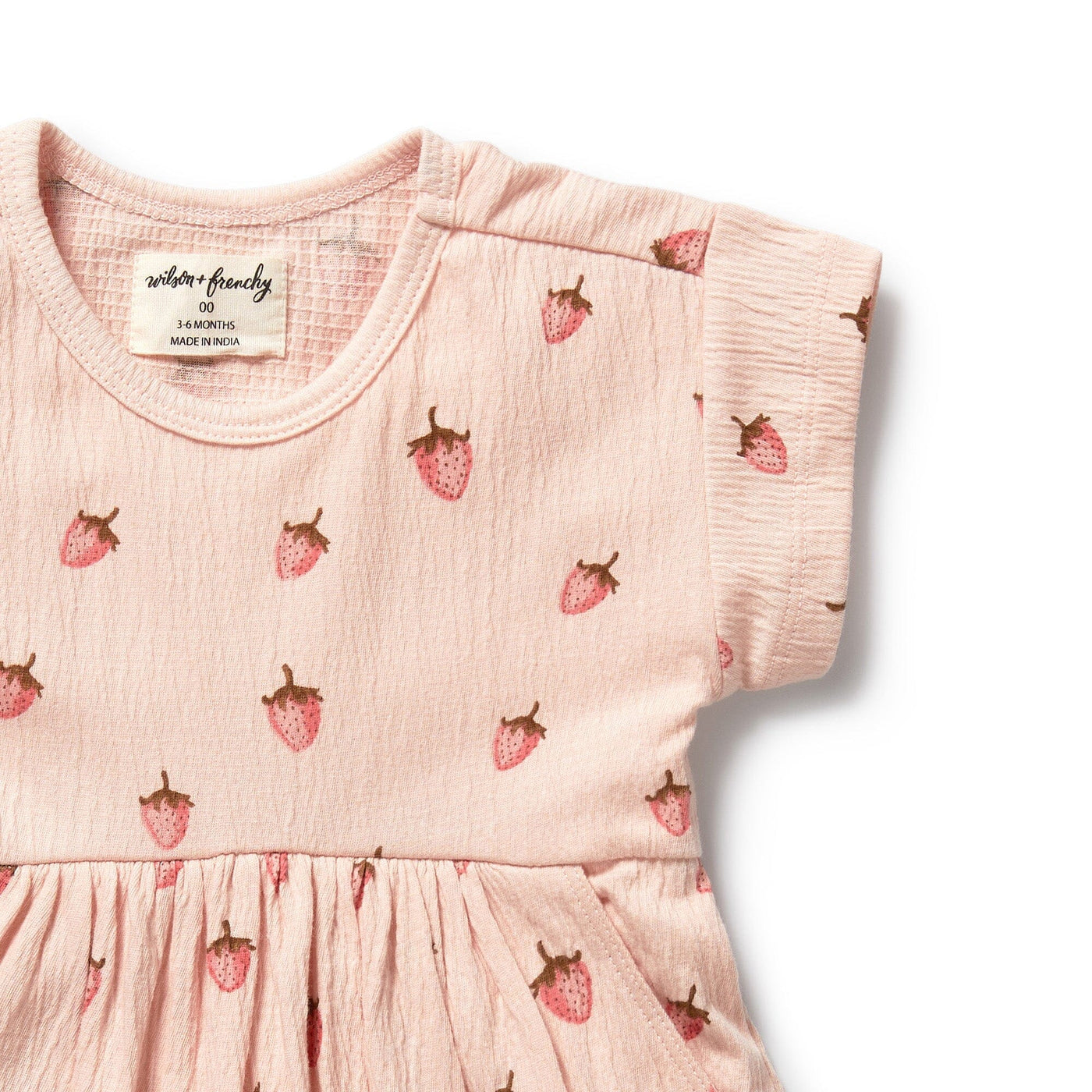 Wilson & Frenchy - Strawberry Kisses Organic Dress Short Sleeve Dress Wilson & Frenchy 