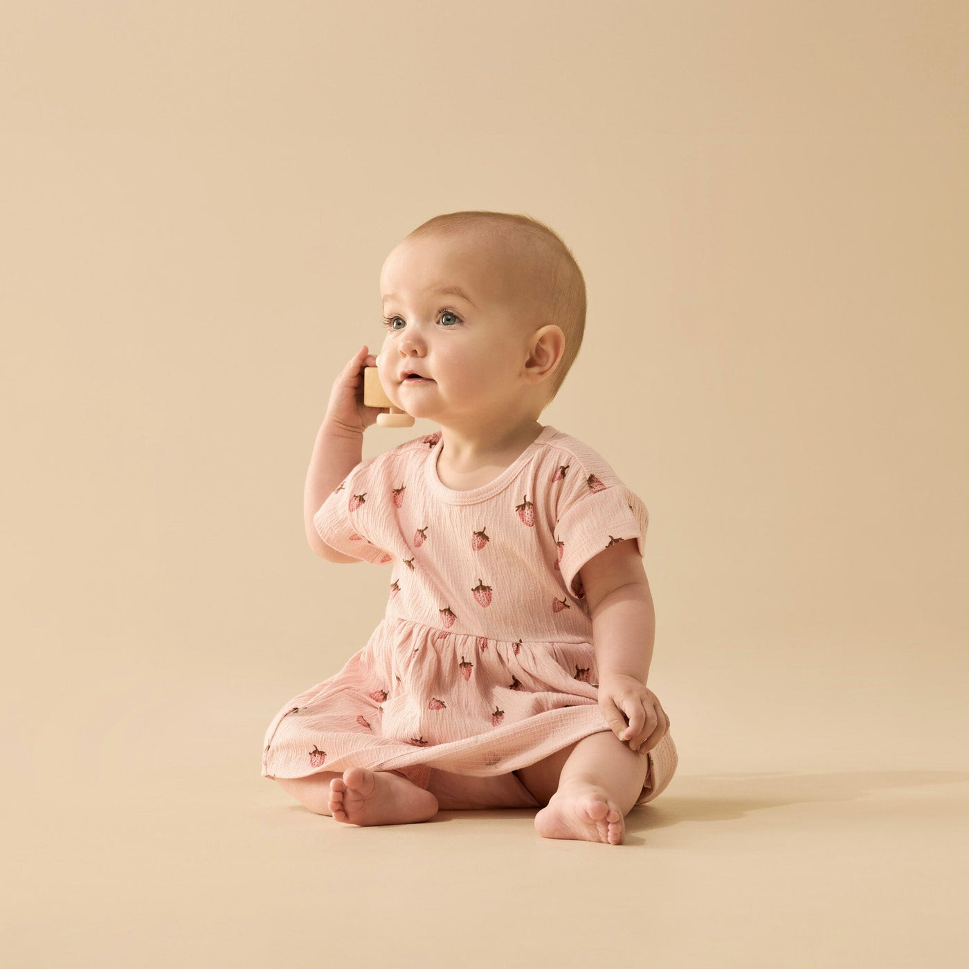 Wilson & Frenchy - Strawberry Kisses Organic Dress Short Sleeve Dress Wilson & Frenchy 