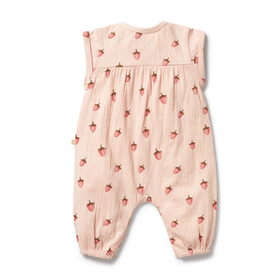 Wilson & Frenchy - Strawberry Kisses Organic Growsuit Growsuit Wilson & Frenchy 