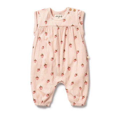 Wilson & Frenchy - Strawberry Kisses Organic Growsuit Growsuit Wilson & Frenchy 